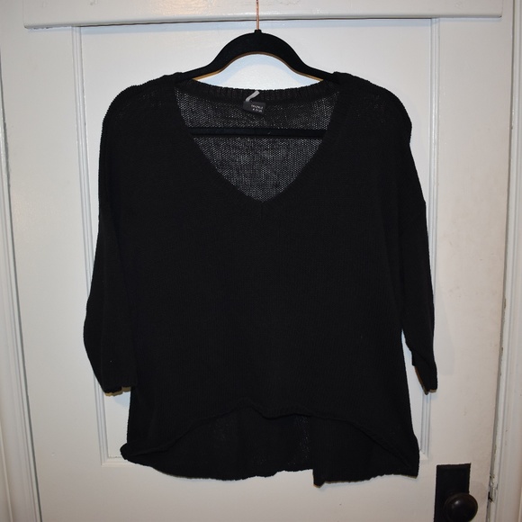 Urban Outfitters Slouchy Cropped V-Neck Sweater - Picture 2 of 4